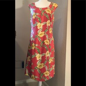 Wow! Tommy Bahama silk dress is a tropical-print stunner. Size 12. EUC!!